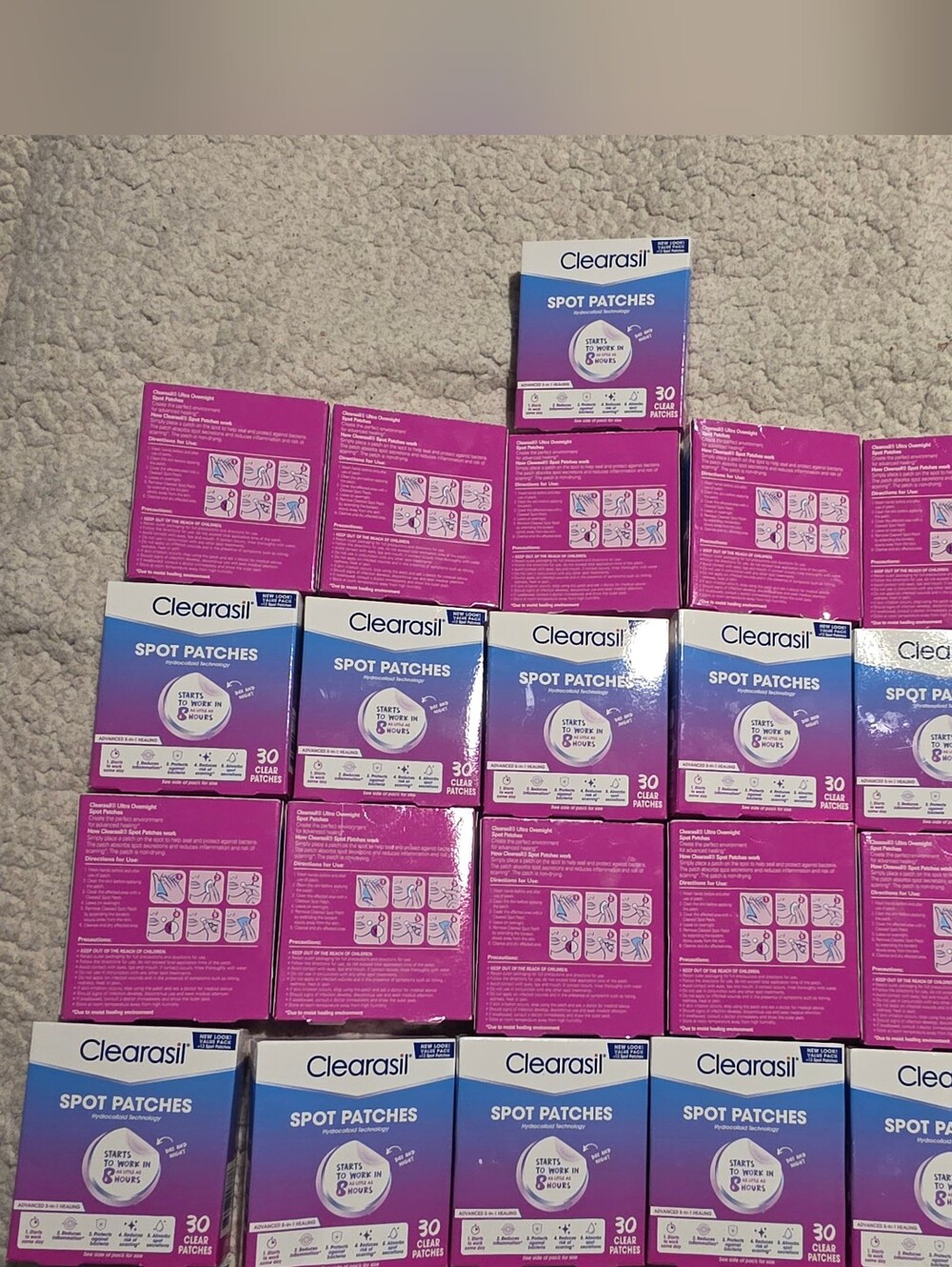 Lot of 21 Clearasil Spot Patches Hydrocolloid 30ct Day Night EXP 04/2028